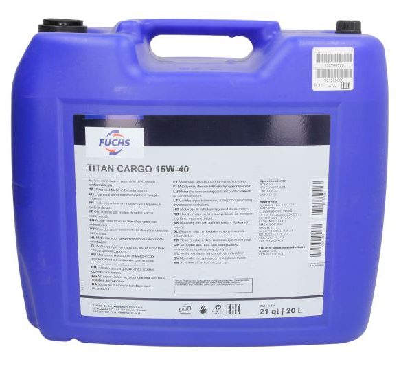 FUCHS TITAN CARGO 15W40 20L