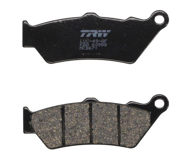Set plăcuţe frână faţă/spate TRW (MCB671)
