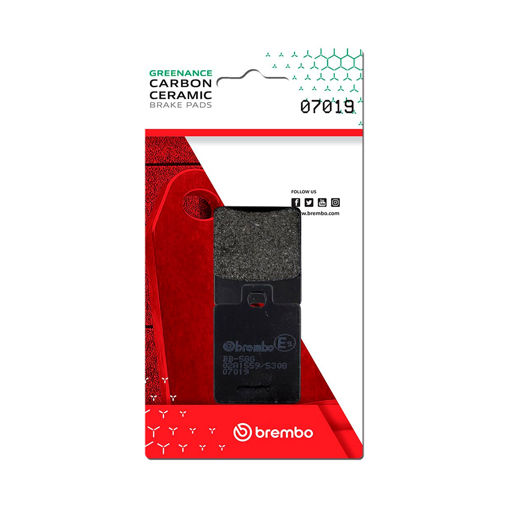 Set plăcuţe frână faţă BREMBO (07019) - imagine 2