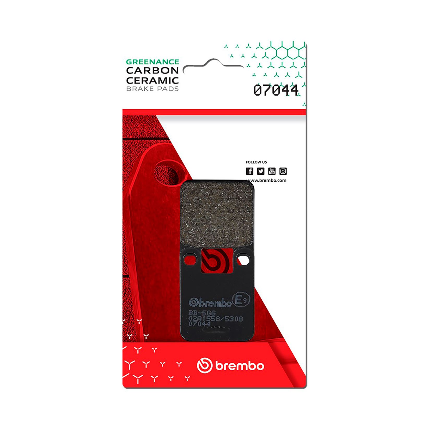Set plăcuţe frână faţă/spate BREMBO (07044) - imagine 2