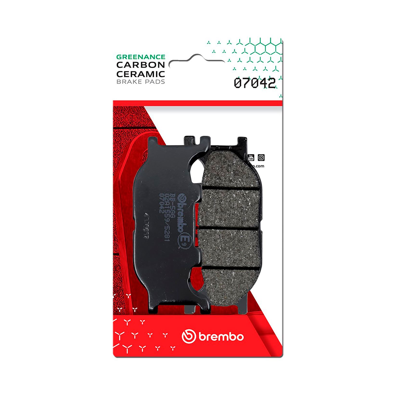 Set plăcuţe frână faţă BREMBO (07042) - imagine 2