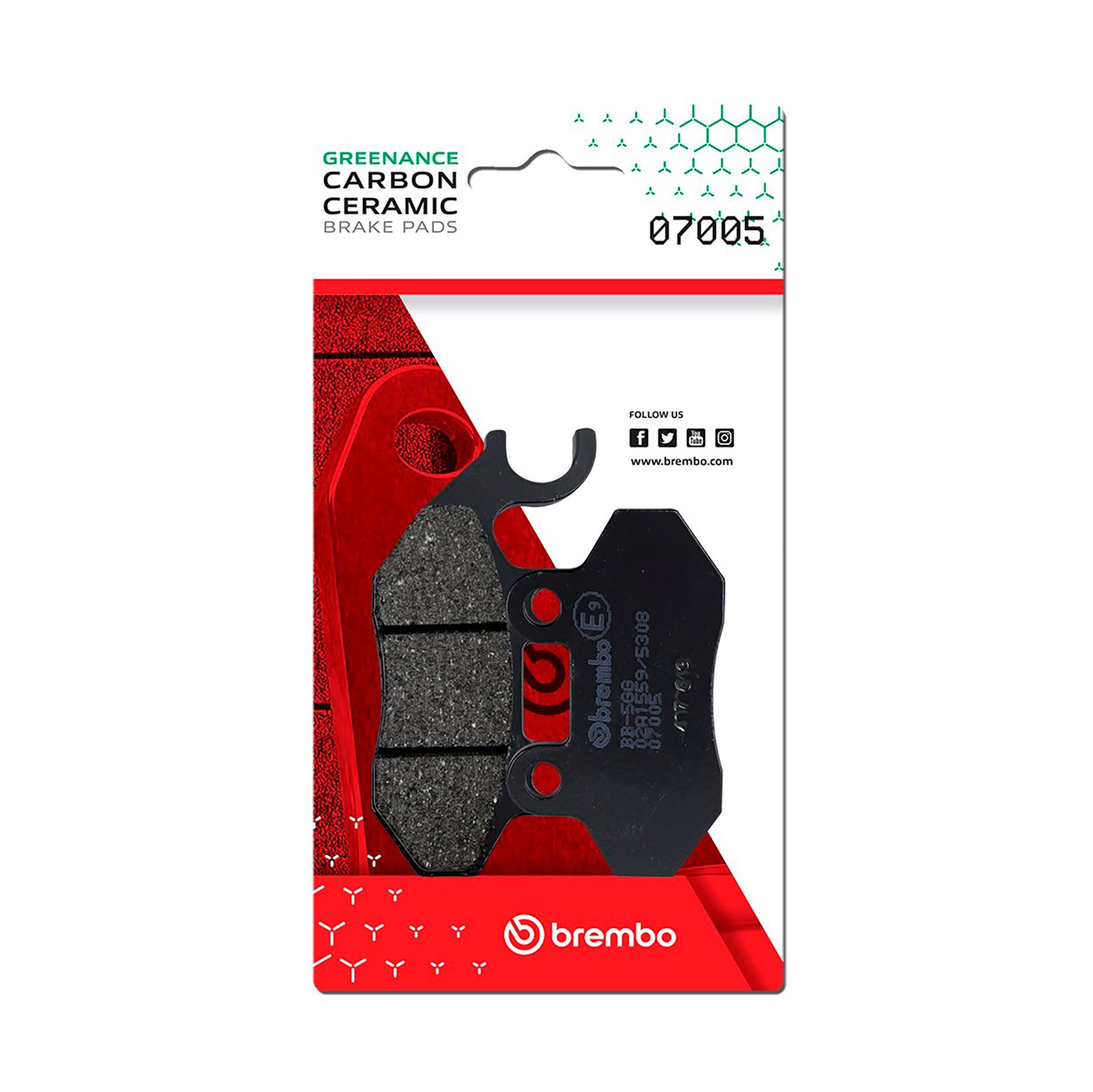 Set plăcuţe frână faţă/spate BREMBO (07005) - imagine 2