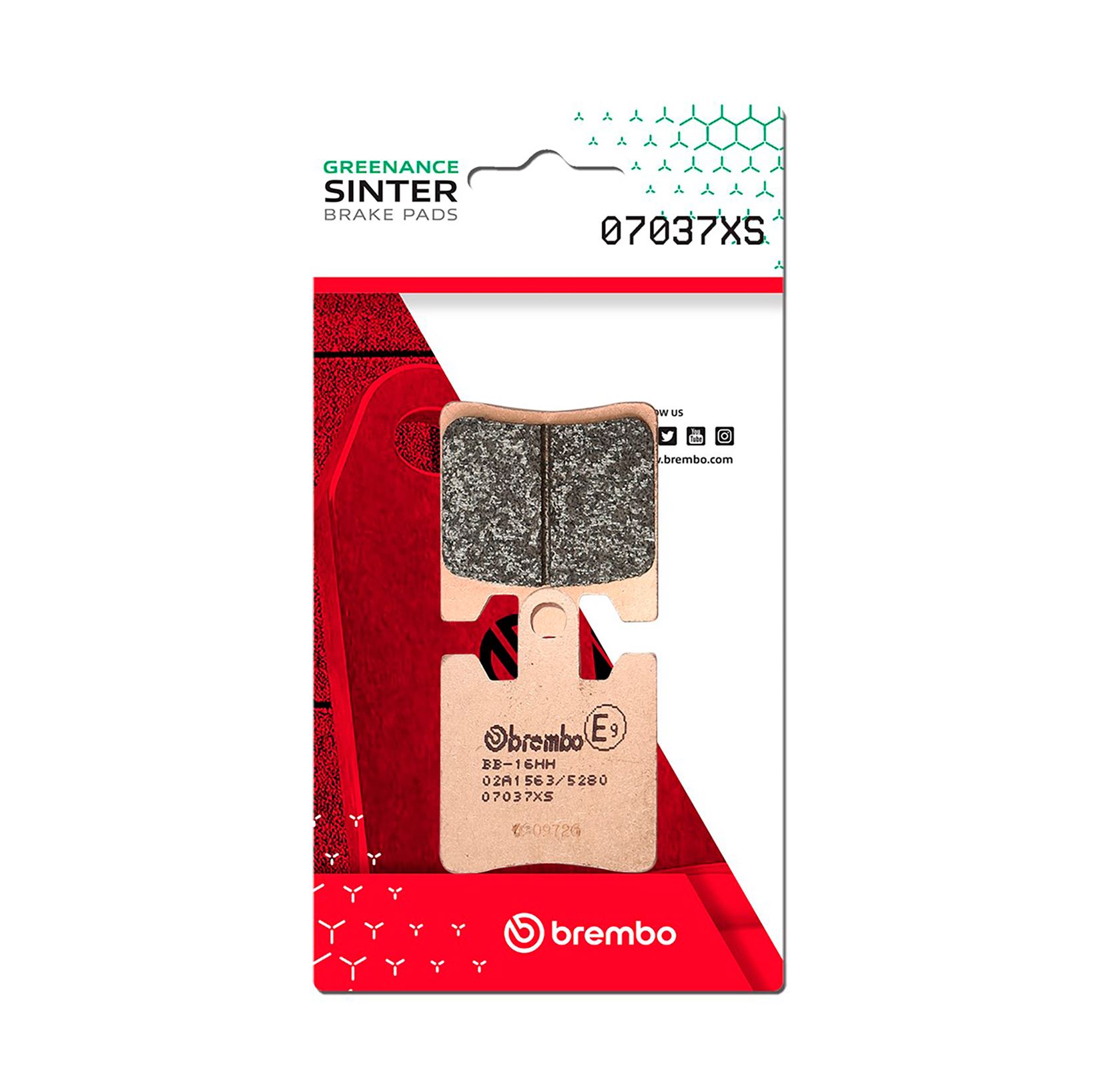 Set plăcuţe frână faţă BREMBO (07037XS) - imagine 2