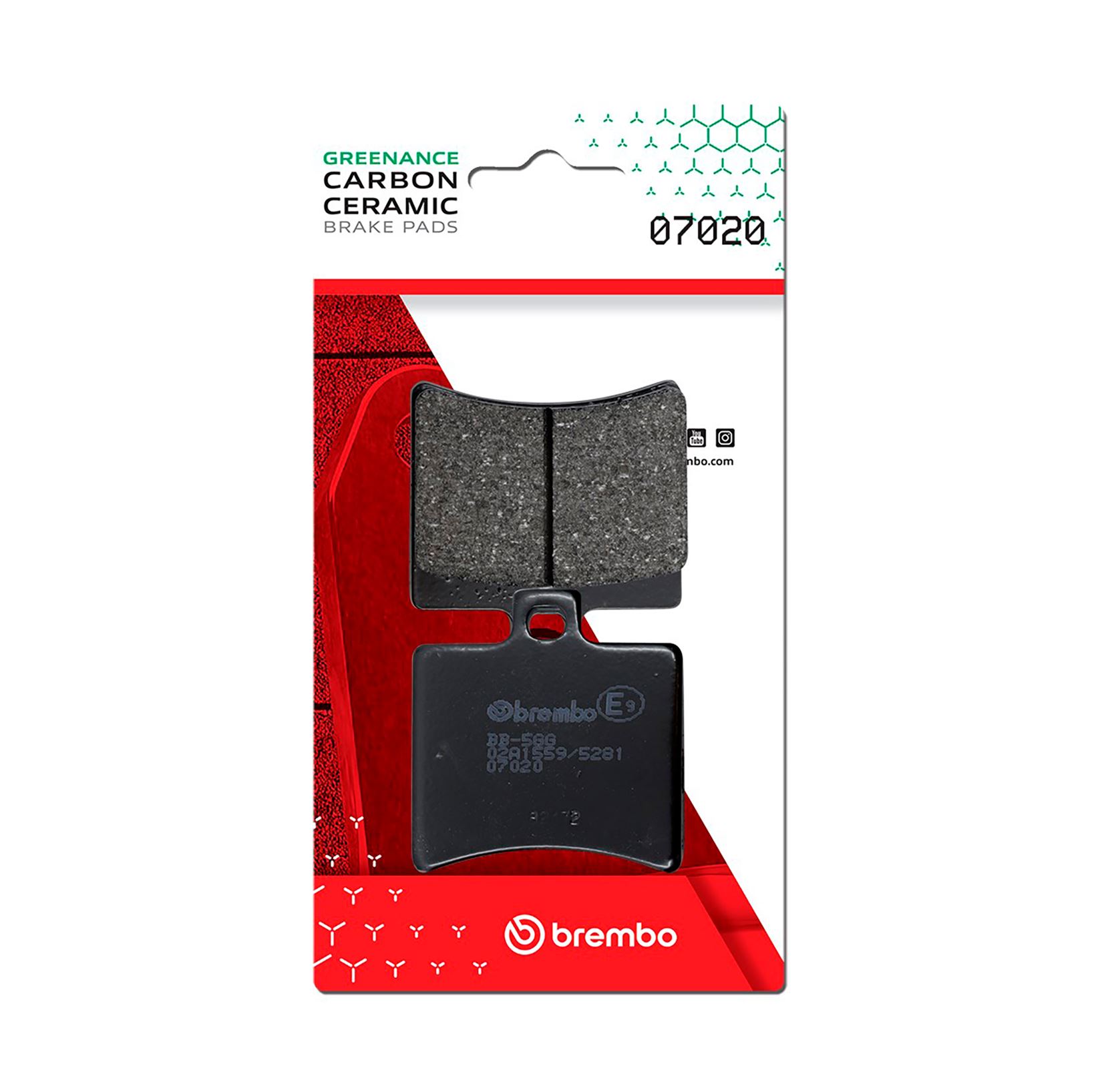 Set plăcuţe frână spate BREMBO (07020)