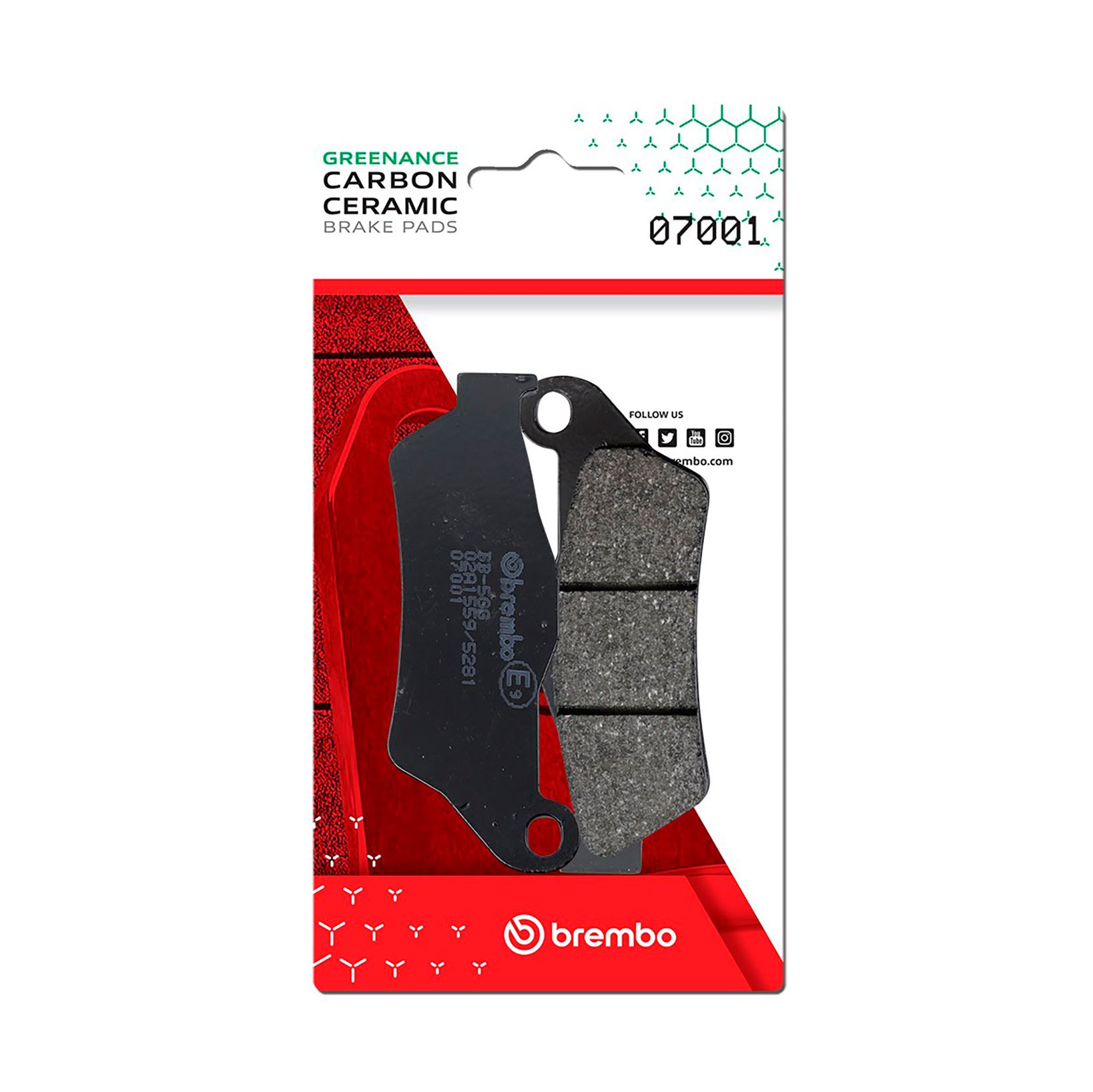Set plăcuţe frână faţă/spate BREMBO (07001)